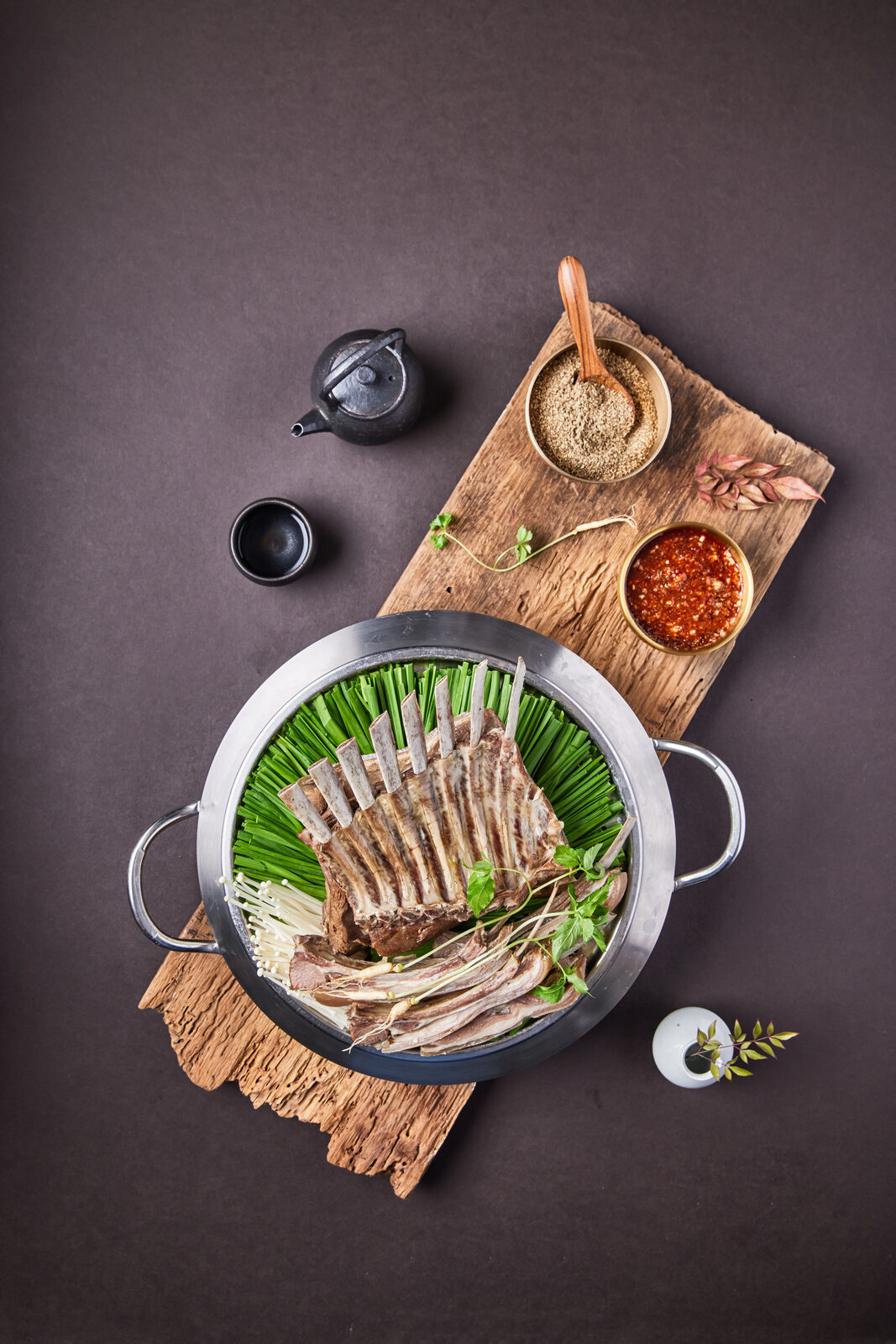 흑염소 수육 한 상